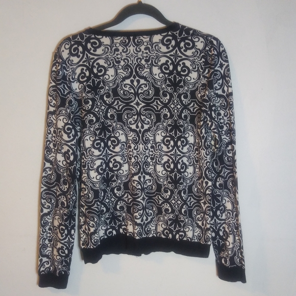 Jones New York| Navy/White Cardigan Sz M - Picture 5 of 6